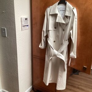 DKNY JEANS water resistant trench coat, size L, 100% cotton